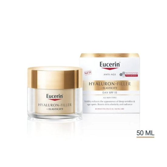 Eucerin Hyaluron‑Filler + Elasticity Day SPF15 50 ml krukke