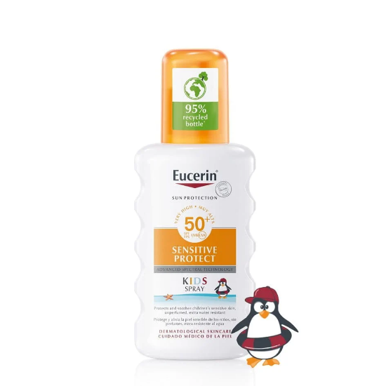 Eucerin Sensitive Kids Sun Spray SPF 50+ – Solspray for barn