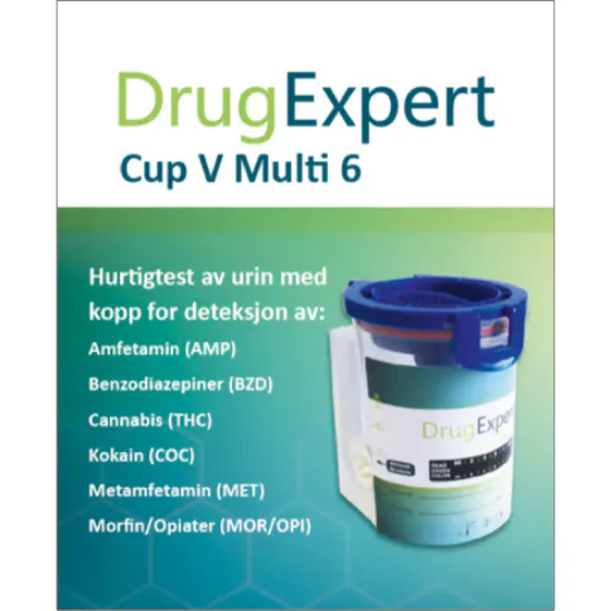 DrugExpert Cup V Multi 6 Narkotikatest 1 stk