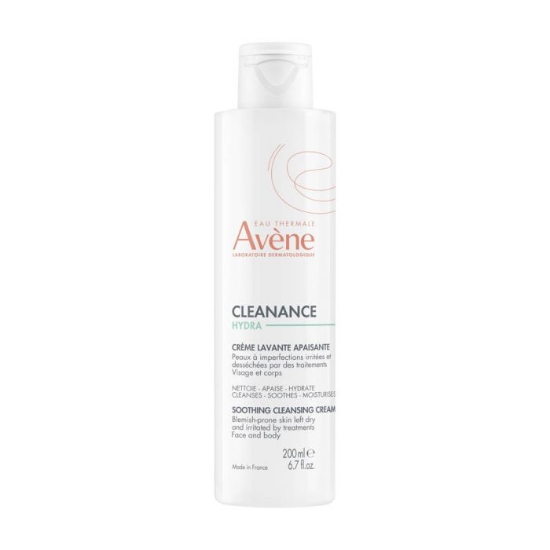 Avène Cleanance Hydra Soothing Cleansing Cream 200 ml – skånsom, beroligende rensekrem for hud svekket av aknebehandling
