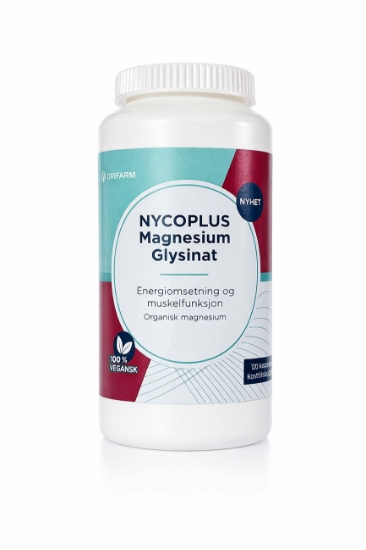 Nycoplus Magnesium Glysinat 120 stk – høytopptakelig og skånsomt magnesiumtilskudd