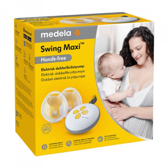 Medela Swing Maxi Hands‑free Dobbel Elektrisk Brystpumpe – trådløs og hands‑free dobbelpumpe