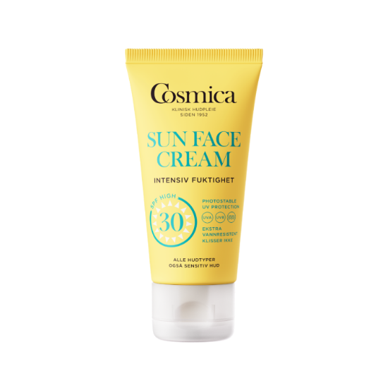 Cosmica Sun Face Cream SPF 30 – fuktgivende solkrem til ansiktet, 50 ml