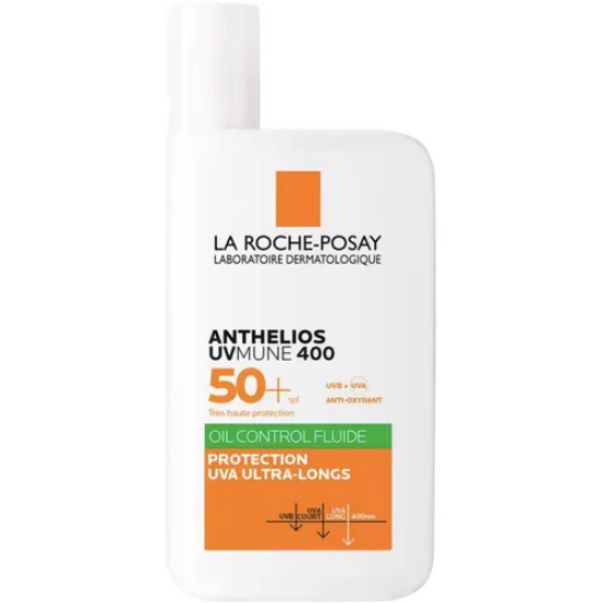 La Roche‑Posay Anthelios UVMune 400 Oil Control Fluid SPF50+ 50 ml – mattende solkrem for fet hud