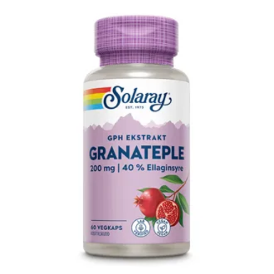 Solaray GPH Granateple 200 mg 60 kapsler – Antioksidanter, ellaginsyre & hjertehelse
