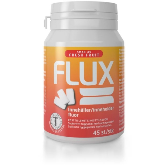 Flux Fresh Fruit Tyggegummi 45 stk – Sukkerfri fluortyggegummi med fruktsmak