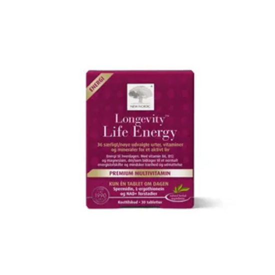 New Nordic Longevity Life Energy – 30 tabletter | Energi & celler