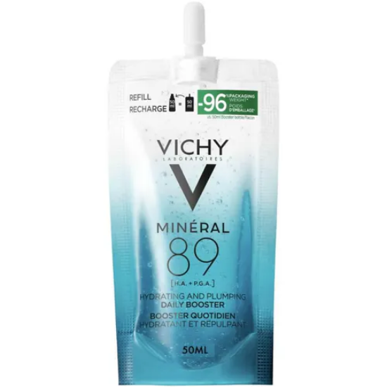 Vichy Minéral 89 Booster Refill 50ml – Hyaluron Fuktboost i Miljøvennlig Refill