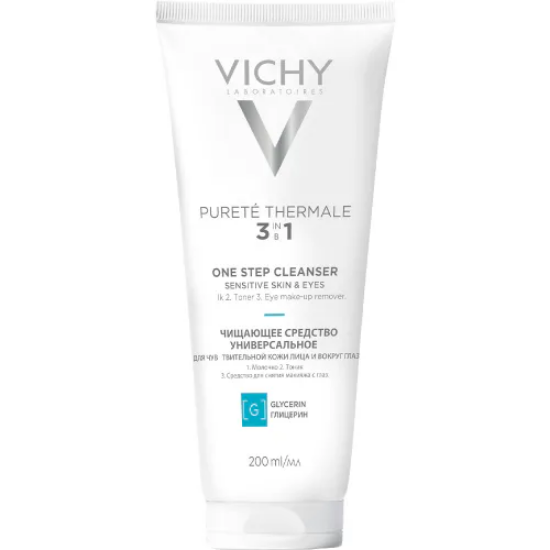 Vichy Pureté Thermale 3-in-1 One Step Cleanser – mild og effektiv rens for sensitiv hud, 200 ml