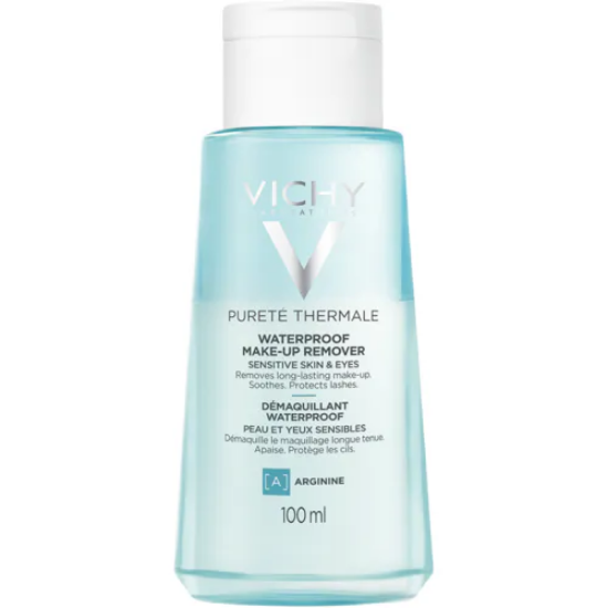Vichy Pureté Thermale Waterproof Make‑Up Remover 100 ml – skånsom tofaset øyesminkefjerner for vannfast makeup