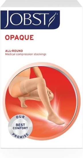 Jobst Opaque K1 lår kompresjonsstrømpe natur str L – klasse 1, 1 par