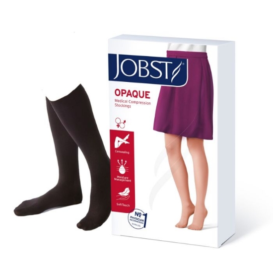 Jobst Opaque K1 kne sort M – kompresjonsstrømpe klasse 1, 1 par Meta Description: