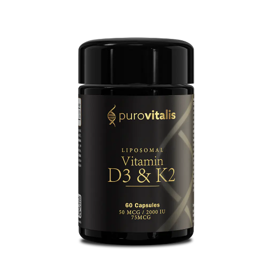 PuroVitalis Liposomal Vitamin D3 + K2 – 60 kapsler