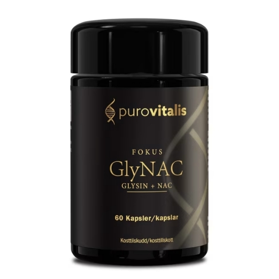 PuroVitalis GlyNAC – Glysin + NAC, 60 kapsler