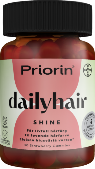 Priorin Daily Hair Shine Gummies | Vegan hårglede og glans – 30 stk
