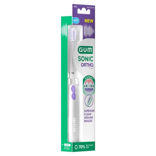 GUM Sonic Ortho batteritannbørste 