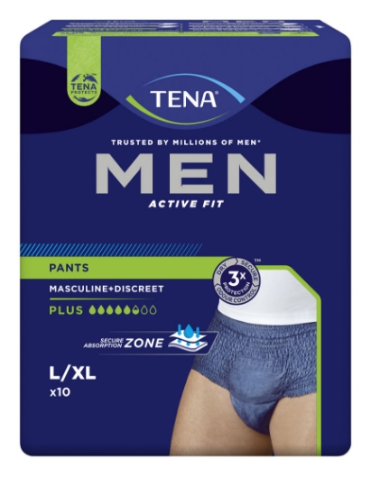 TENA Men Active Fit Pants Plus L/XL – 10 stk