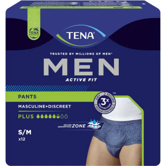 TENA Men Active Fit Pants Plus S/M – 12 stk
