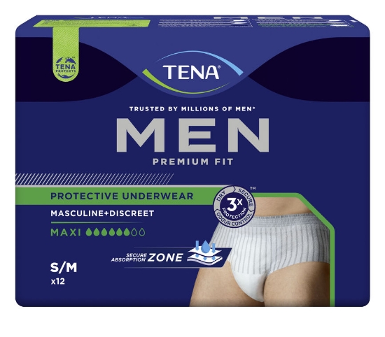 TENA Men Premium Fit Protective Underwear Pants Maxi M – 12 stk
