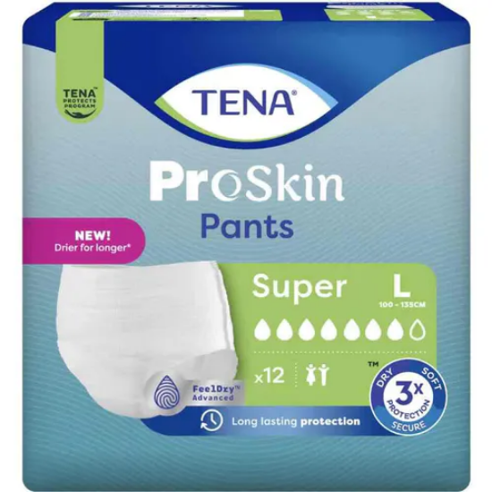 TENA Pants Super L | Buksebleie med ekstra høy absorpsjon – 12 stk