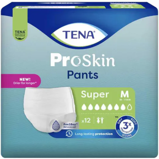 TENA Pants Super M | Buksebleie med ekstra høy absorpsjon – 12 stk