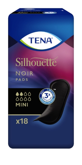 TENA Silhouette Bind Sort Mini – 18 stk | Diskré beskyttelse