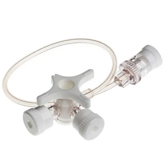 BD Connecta 3‑veis kran 10 cm forlengningsslange 50 stk