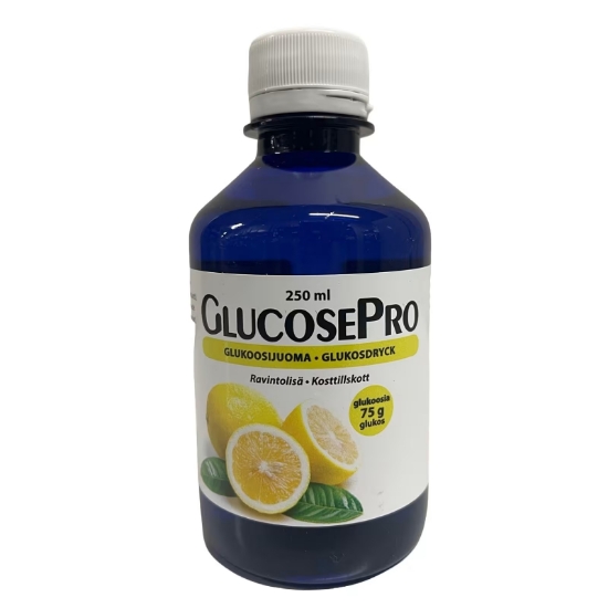 GlucosePro peroral glucosetest 250 ml med sitrussmak – drikkeklar glukosebelastningstes