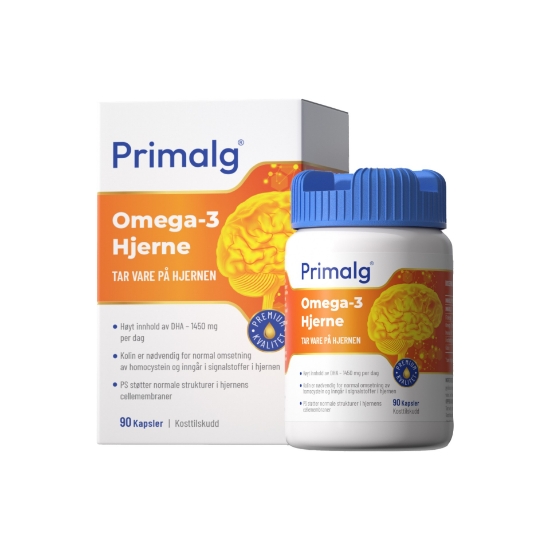 Primalg  Omega-3 Hjerne-90 kapsler