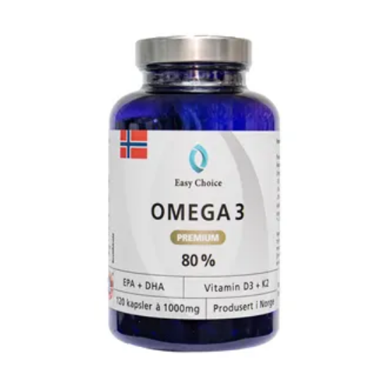 Easy Choice Omega‑3 Premium 80% med K2