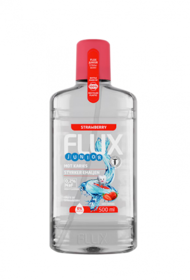 Flux Fluorskyll 0,2% Jordbær Junior 500 ml 