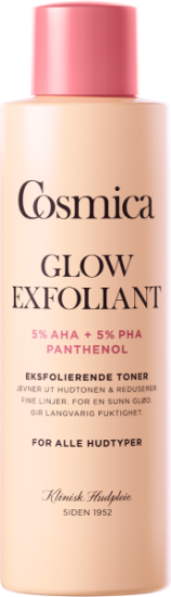 Cosmica Glow Exfoliant Toner 150 ml eksfolierende toner for glød og jevn hudtone
