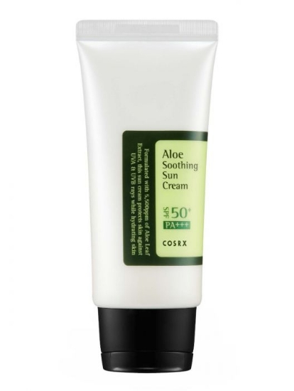 COSRX Aloe Soothing Sun Cream SPF 50+ PA+++ 50 ml fuktighetsgivende ansiktssolkrem