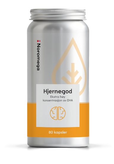 Noromega Hjernegod 80 Kapsler | Høykonsentrert Omega-3 med DHA