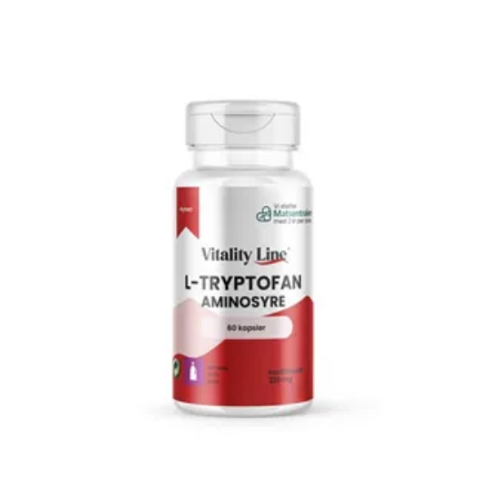 Vitality Line L-Tryptofan 60 kapsler naturlig kosttilskudd for bedre søvn og humør