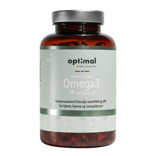 Optimal Nordic Nutrition Omega-3 + Vitamin D (120 kapsler)