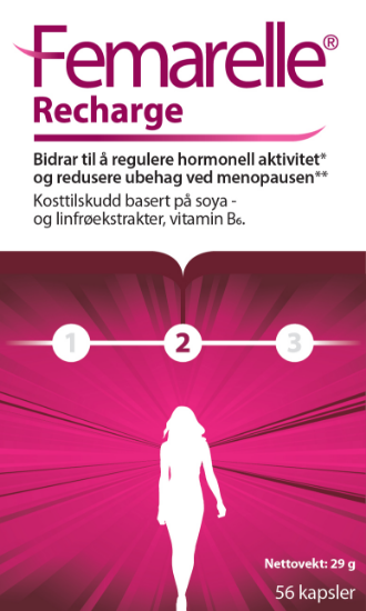 Femarelle Recharge – Naturlig støtte i overgangsalderen | 56 kapsler