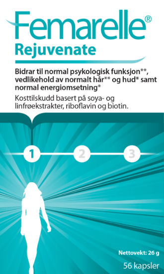 Femarelle Rejuvenate 40+ – Energi og balanse i overgangsalderen | 56 kapsler