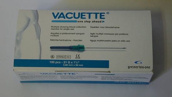Vacuette Multi-Sample Kanyle 0,8x40mm Grønn G21