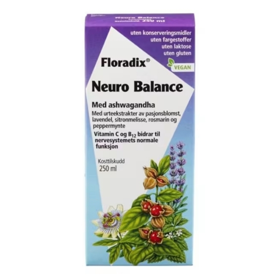 Floradix Neurobalance m/Ashwagandha 250ml | Mental Balanse