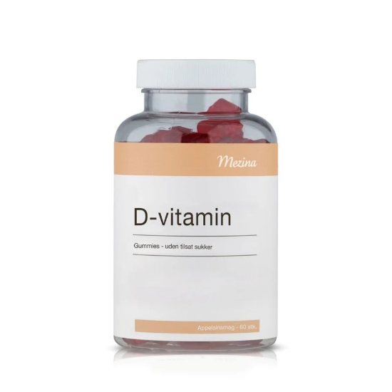 Mezina D-vitamin Gummies 60 stk | Frisk Appelsinsmak