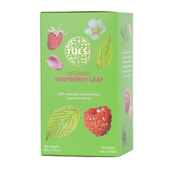 Tulsi Raspberry Leaf Urtete | 20 Økologiske Teposer
