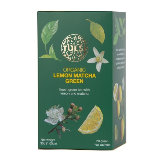 Tulsi Lemon Matcha Green | 20 Økologiske Teposer